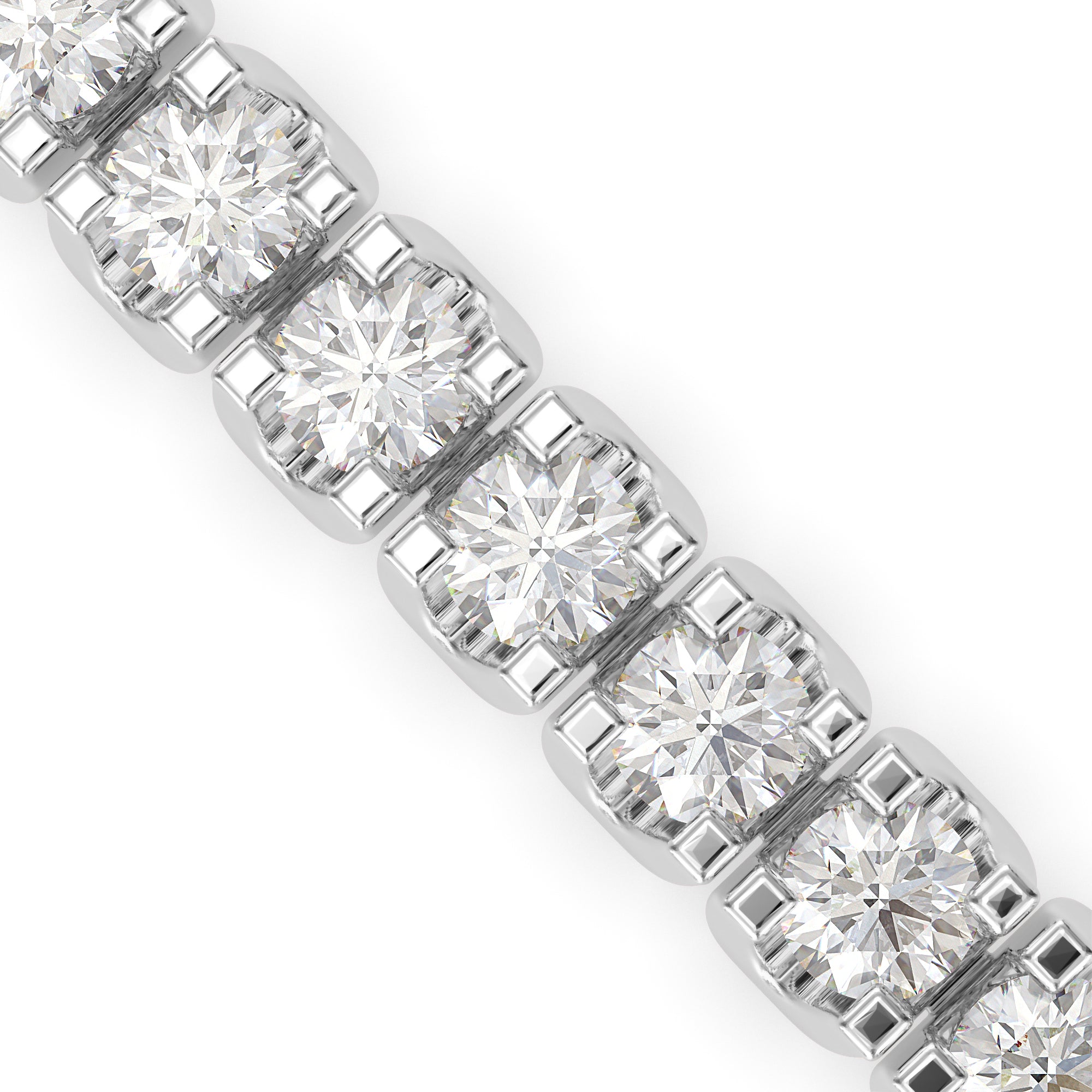 0.06Ct Round Cut Lab-Grown Diamond Gold Tennis Bracelet