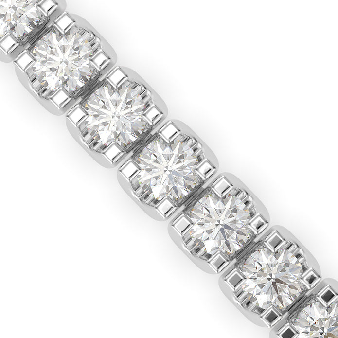 0.06Ct Round Cut Lab-Grown Diamond Gold Tennis Bracelet