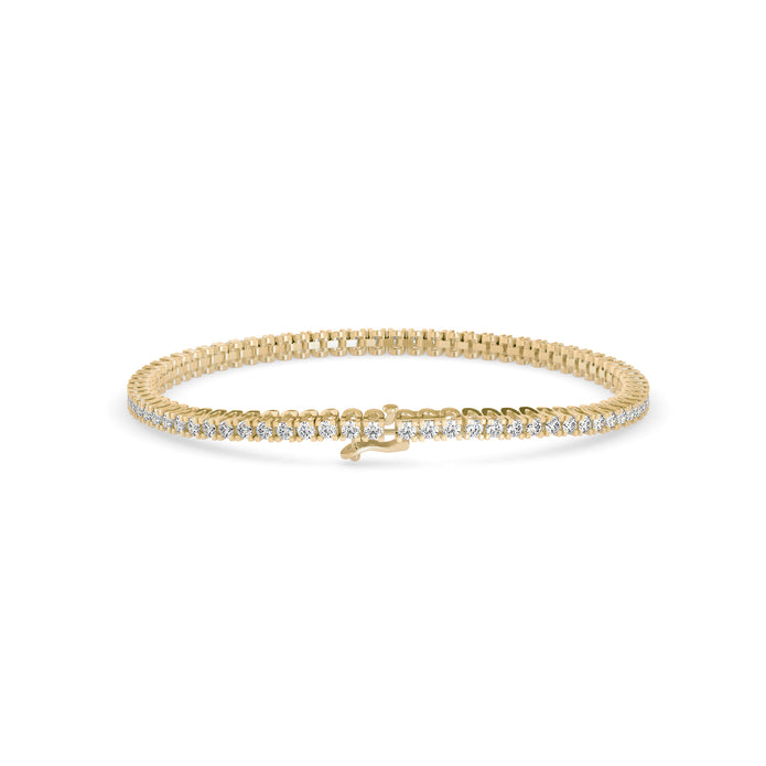 0.06Ct Round Cut Lab-Grown Diamond Gold Tennis Bracelet