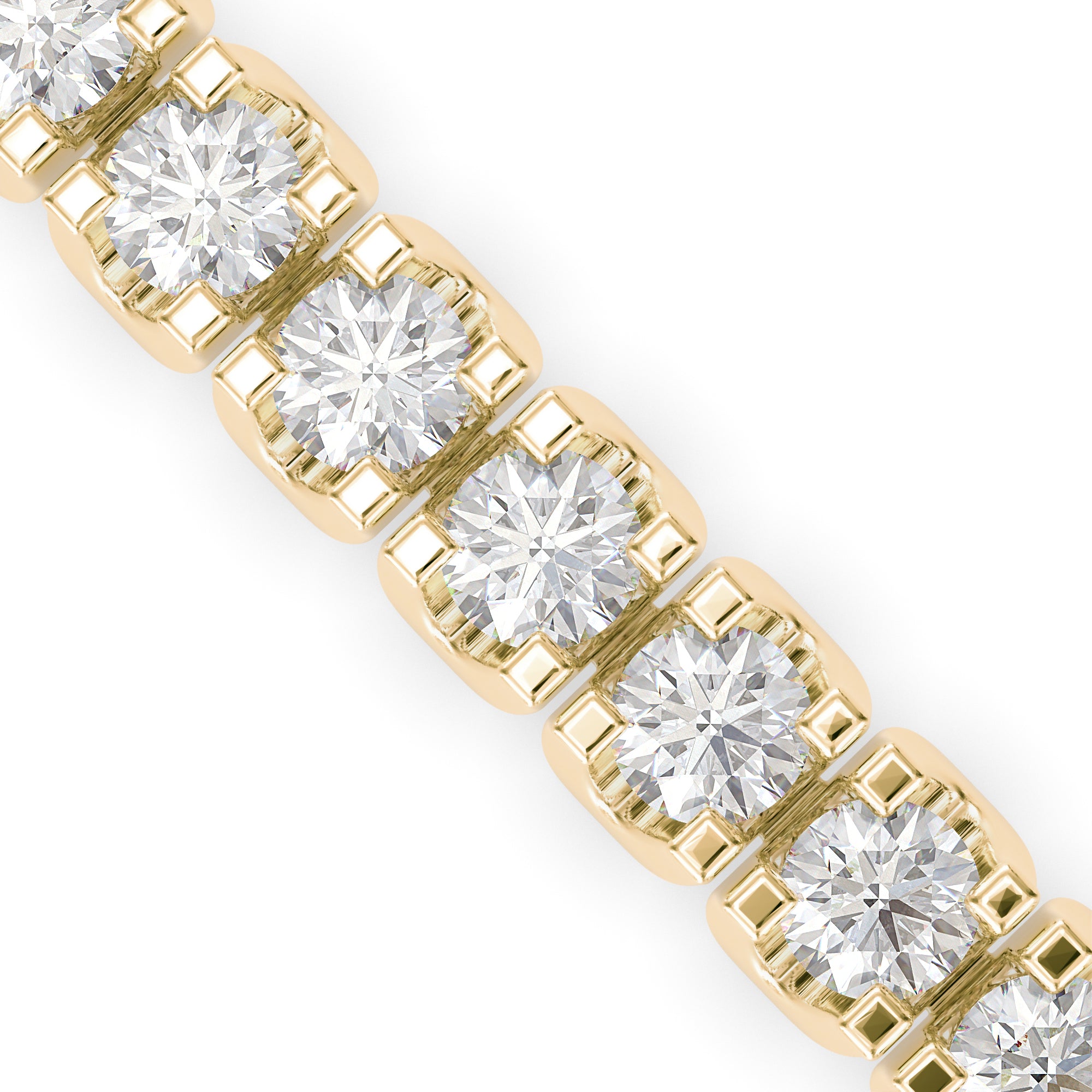 0.06Ct Round Cut Lab-Grown Diamond Gold Tennis Bracelet