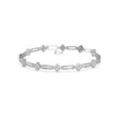 0.12Ct Square Motif Prong-Set Lab-Grown Diamond Gold Link Bracelet