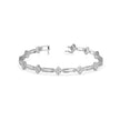 0.12Ct Square Motif Prong-Set Lab-Grown Diamond Gold Link Bracelet
