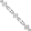 0.12Ct Square Motif Prong-Set Lab-Grown Diamond Gold Link Bracelet