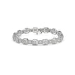 0.12Ct Octagon Cluster with Rope Edging Design Lab-Grown Diamond Gold Tennis Bracelet