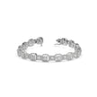 0.12Ct Octagon Cluster with Rope Edging Design Lab-Grown Diamond Gold Tennis Bracelet