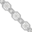 0.12Ct Octagon Cluster with Rope Edging Design Lab-Grown Diamond Gold Tennis Bracelet