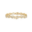 0.12Ct Octagon Cluster with Rope Edging Design Lab-Grown Diamond Gold Tennis Bracelet