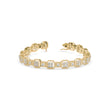 0.12Ct Octagon Cluster with Rope Edging Design Lab-Grown Diamond Gold Tennis Bracelet