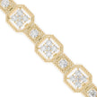 0.12Ct Octagon Cluster with Rope Edging Design Lab-Grown Diamond Gold Tennis Bracelet