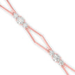 0.15Ct Geometric Links Lab-Grown Diamond Gold Chain Bracelet