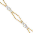 0.15Ct Geometric Links Lab-Grown Diamond Gold Chain Bracelet