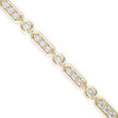 0.09Ct Octagon Shape Pave Lab-Grown Diamond Gold Tennis Bracelet