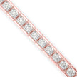 0.04Ct Round Cut Channel Set Lab-Grown Diamond Gold Tennis Bracelet