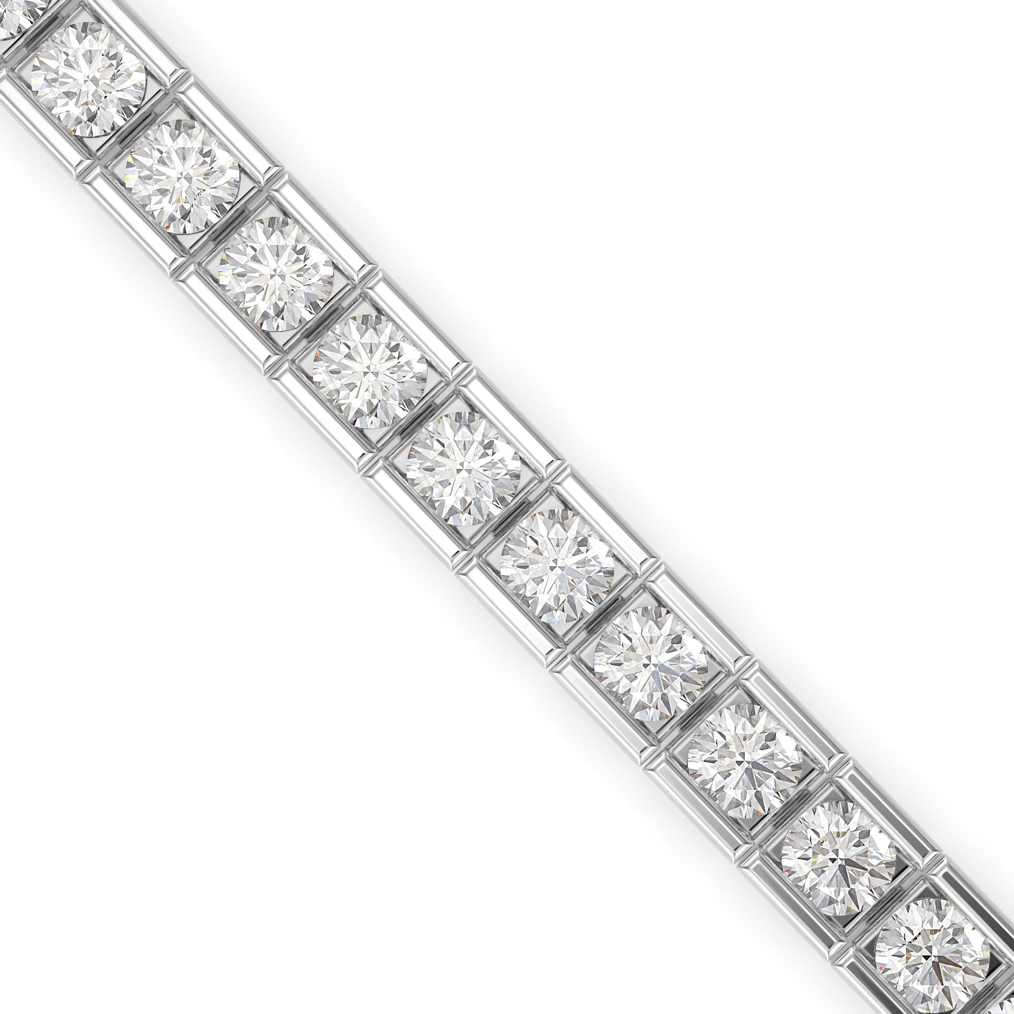 0.04Ct Round Cut Channel Set Lab-Grown Diamond Gold Tennis Bracelet