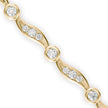 0.04Ct Wave Style Lab-Grown Diamond Gold Tennis Bracelet