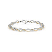0.06Ct Two Tone Infinty Link Lab-Grown Diamond Gold Contemporary Bracelets