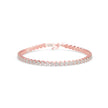 0.06Ct Cluster Trinity Leaf Lab-Grown Diamond Gold Tennis Bracelet
