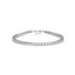 0.06Ct Cluster Trinity Leaf Lab-Grown Diamond Gold Tennis Bracelet