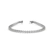 0.06Ct Cluster Trinity Leaf Lab-Grown Diamond Gold Tennis Bracelet