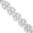 0.06Ct Cluster Trinity Leaf Lab-Grown Diamond Gold Tennis Bracelet