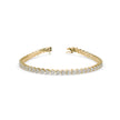 0.06Ct Cluster Trinity Leaf Lab-Grown Diamond Gold Tennis Bracelet