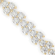 0.06Ct Cluster Trinity Leaf Lab-Grown Diamond Gold Tennis Bracelet
