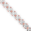 0.02Ct Round Prong Lab-Grown Diamond Gold Tennis Bracelet