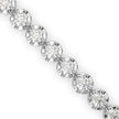 0.02Ct Round Prong Lab-Grown Diamond Gold Tennis Bracelet