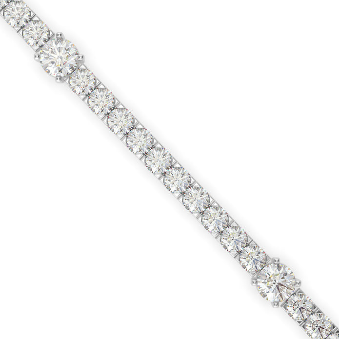 0.21Ct Round Prong Lab-Grown Diamond Gold Tennis Bracelet