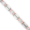 0.13Ct Baguette & Round Cut Lab-Grown Diamond Gold Tennis Bracelet