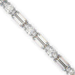 0.13Ct Baguette & Round Cut Lab-Grown Diamond Gold Tennis Bracelet