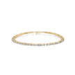 0.13Ct Baguette & Round Cut Lab-Grown Diamond Gold Tennis Bracelet