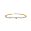 0.13Ct Baguette & Round Cut Lab-Grown Diamond Gold Tennis Bracelet