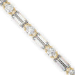 0.13Ct Baguette & Round Cut Lab-Grown Diamond Gold Tennis Bracelet