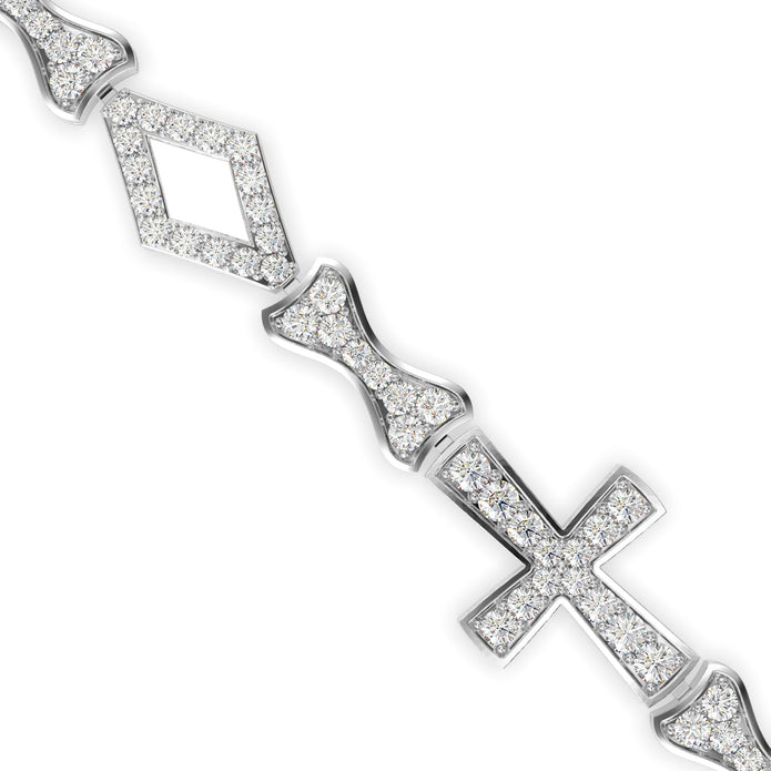 1.81Ct Cross Lab-Grown Diamond Gold Contemporary Bracelets