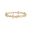1.81Ct Cross Lab-Grown Diamond Gold Contemporary Bracelets