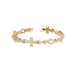 1.81Ct Cross Lab-Grown Diamond Gold Contemporary Bracelets