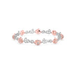 0.03Ct Two Tone 'Love' Motif Lab-Grown Diamond Gold Contemporary Bracelets