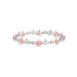 0.03Ct Two Tone 'Love' Motif Lab-Grown Diamond Gold Contemporary Bracelets