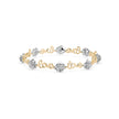 0.03Ct Two Tone 'Love' Motif Lab-Grown Diamond Gold Contemporary Bracelets