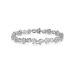 0.11Ct Flower And Leaf Design Lab-Grown Diamond Gold Tennis Bracelets