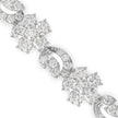 0.11Ct Flower And Leaf Design Lab-Grown Diamond Gold Tennis Bracelets