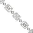 0.24Ct Baguette & Round Cut Halo Lab-Grown Diamond Gold Contemporary Bracelets