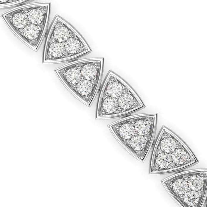0.02Ct Trillion Shaped Lab-Grown Diamond Gold Tennis Bracelets