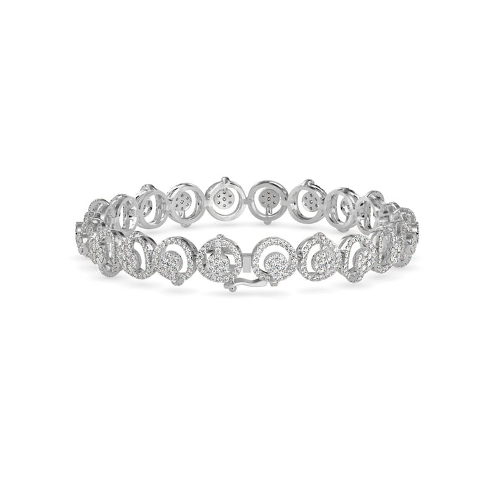 0.15Ct Circular Motifs Lab-Grown Diamond Gold Tennis Bracelets