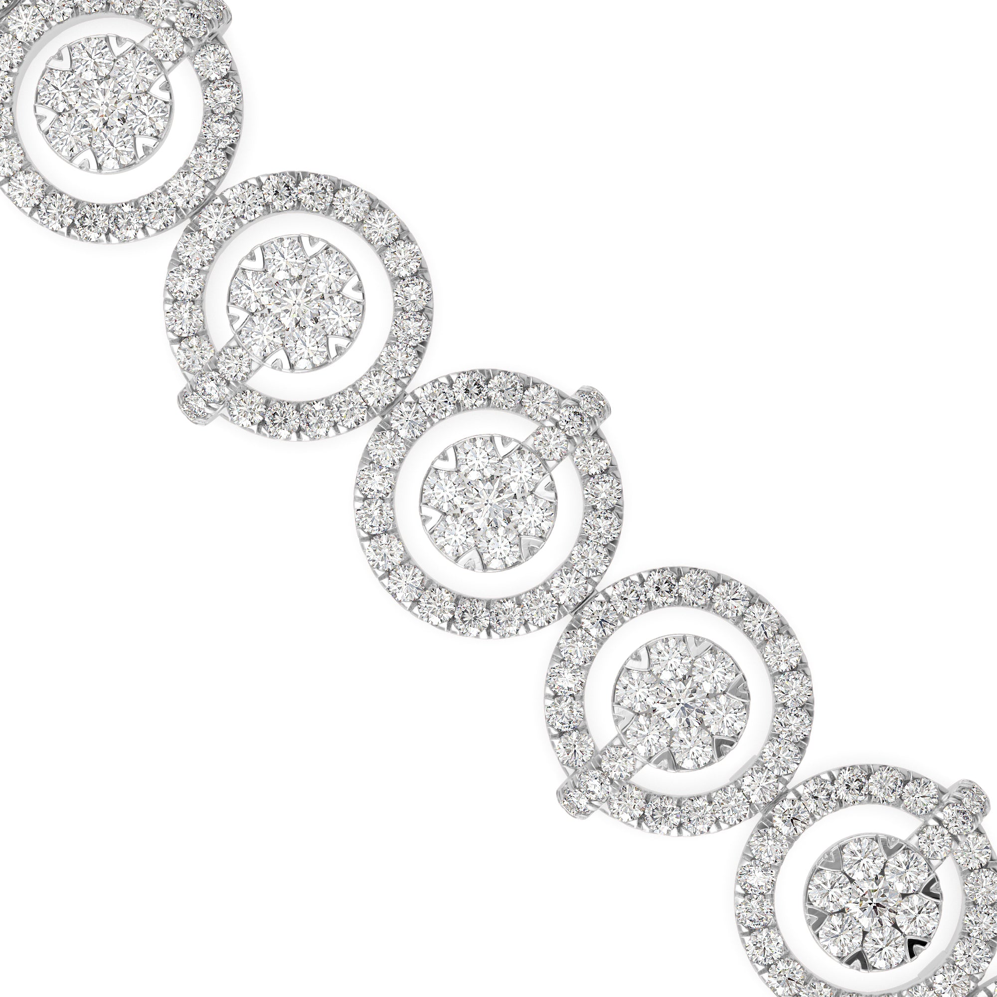 0.15Ct Circular Motifs Lab-Grown Diamond Gold Tennis Bracelets
