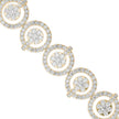 0.15Ct Circular Motifs Lab-Grown Diamond Gold Tennis Bracelets