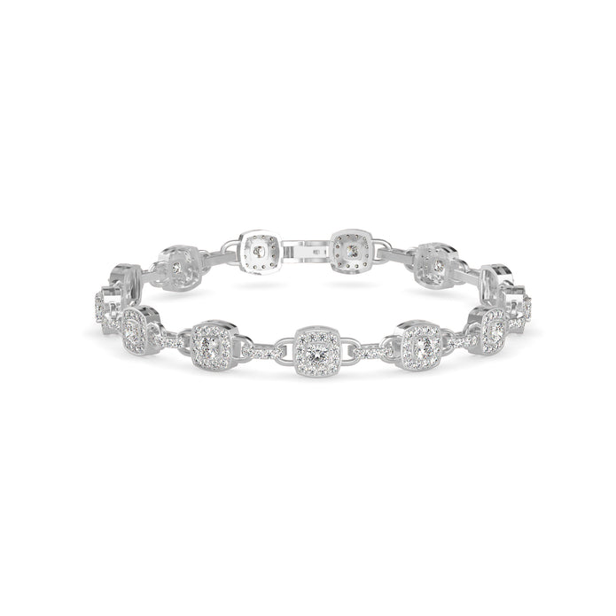 0.25Ct Square Shaped Lab-Grown Diamond Gold Contemporary Bracelets