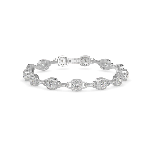 0.25Ct Square Shaped Lab-Grown Diamond Gold Contemporary Bracelets