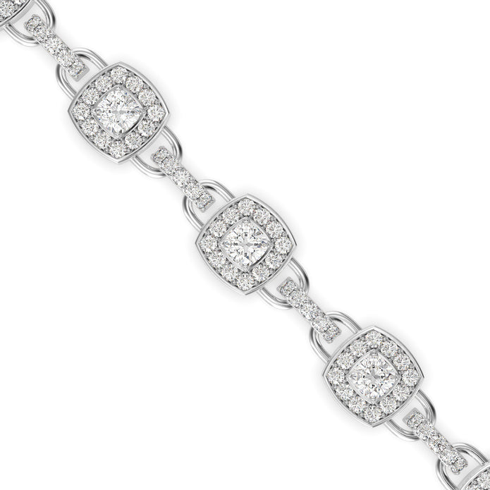0.25Ct Square Shaped Lab-Grown Diamond Gold Contemporary Bracelets